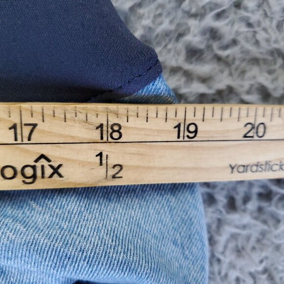 Old Navy Jeans Womens Size 16 Blue Maternity Distressed Stretch Demin Wide Leg - Picture 4 of 9